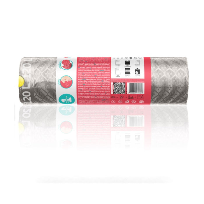 GARBAGE BAGS SILVER 120L WITH TIE 8PCS. PREMIUM #1 VIGO