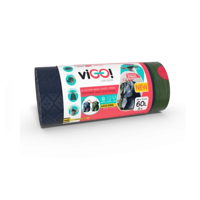 GARBAGE BAGS WITH ELASTIC BAND 60L 8PCS MAGIC VIGO