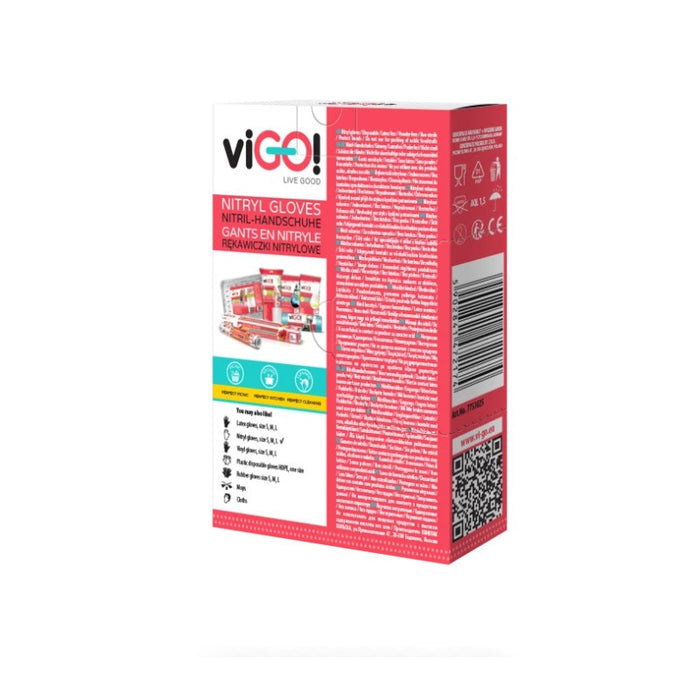 HOUSEHOLD GLOVES NITRILE M PREMIUM VIGO - BLACK