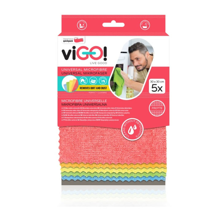UNIVERSAL MICROFIBER TOWELS 5 PCS. PREMIUM VIGO