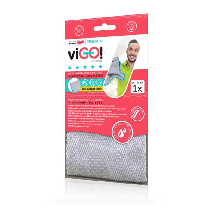 MICROFIBER TOWEL FOR WINDOWS AND MIRRORS PREMIUM VIGO