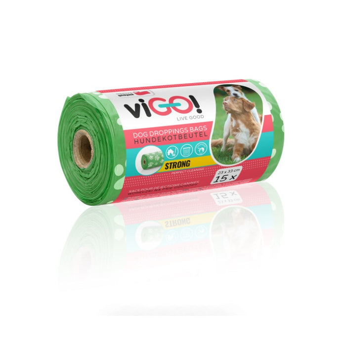 DOG POUCH BAGS 5 ROLLS x 15 pcs. PREMIUM VIGO