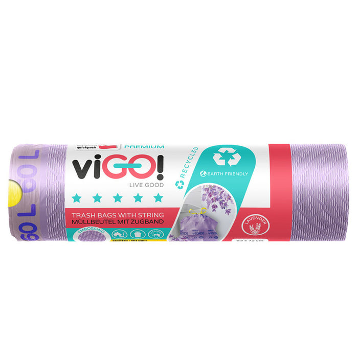 LD LAVENDER GARBAGE BAGS 60 L 8 PCS VIGO!