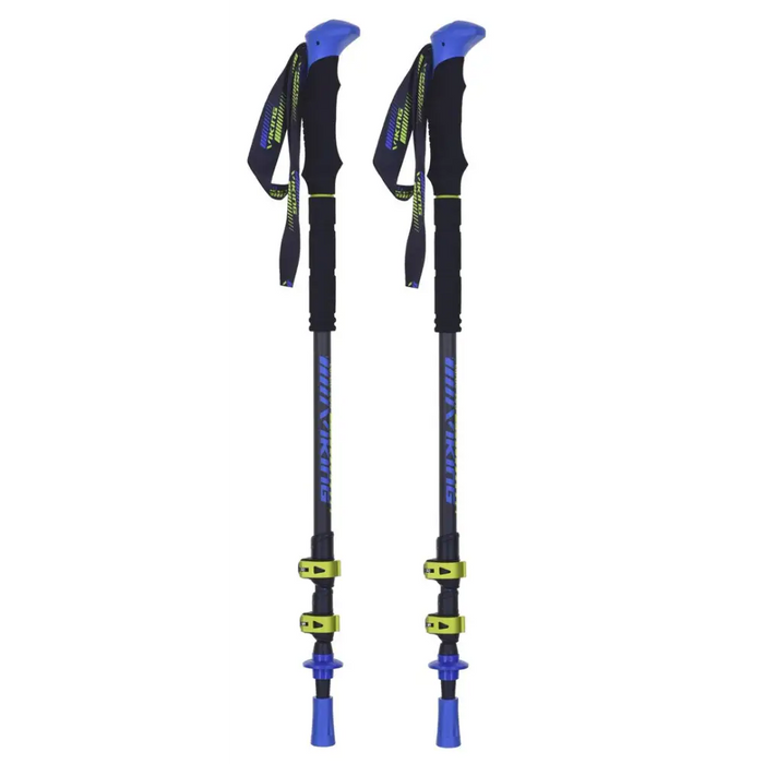 VIKING CARBO LITE TREKKING POLES BLACK/LIME - Poles for Nordic Walking and trekkingSIA-KNT<<<Sport