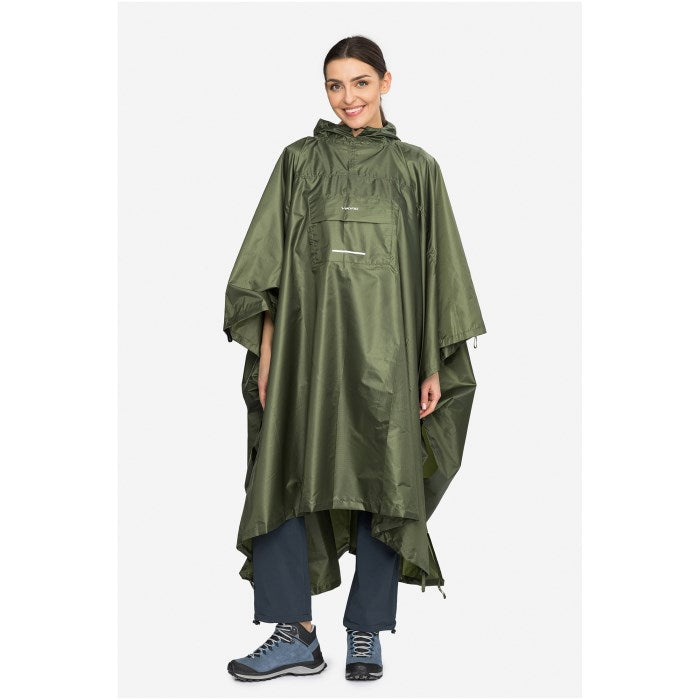 VIKING Vesper Adult Rain Poncho  Green Backpack (Plain)