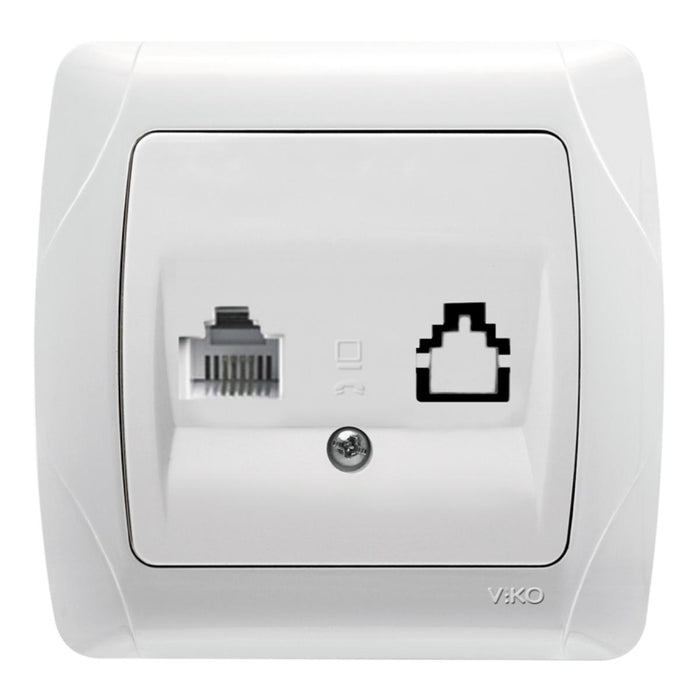 PHONE SOCKET RJ11 WHITE CARMEN