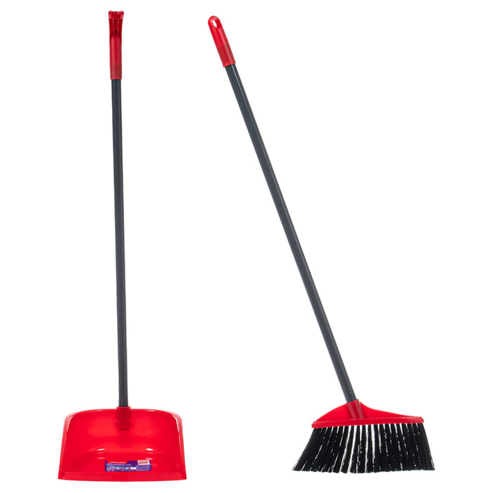 VILEDA BROOM AND FOLDING SHOVEL SET