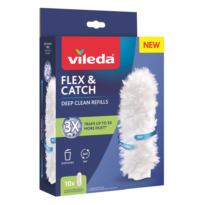 SPARE CLOTHES FOR DUST CLEANING BRUSH 10 PCS VILEDA FLEX AND CATCH