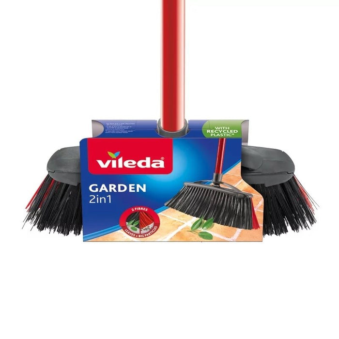 Broom VILEDA 2in1 Garden Outdoor (red/yellow)