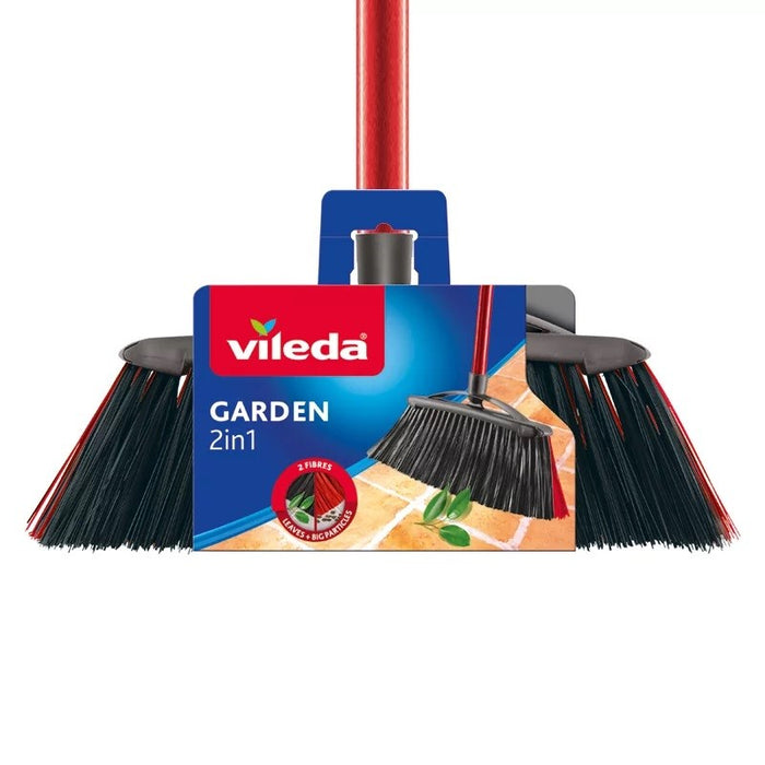 Broom VILEDA 2in1 Garden Outdoor (red/yellow)