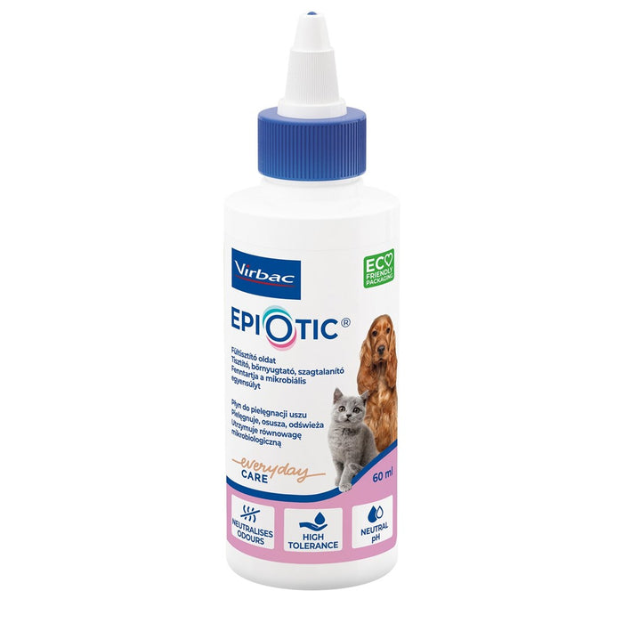 VIRBAC EpiOtic Ear Cleanser -  ear care liquid for dogs and cats - 60 ml