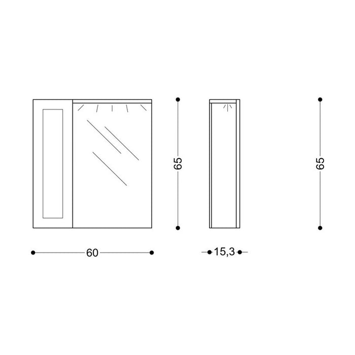 BATHROOM CABINET WITH LILY HEIGHT MIRROR