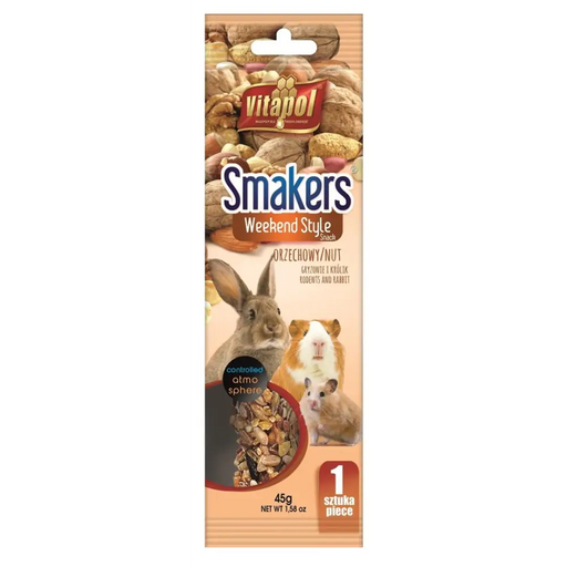 VITAPOL Smakers Weekend style Nutty - treat for rodents and rabbits - 45g - DelicaciesDMZ-PRZ<<<For small