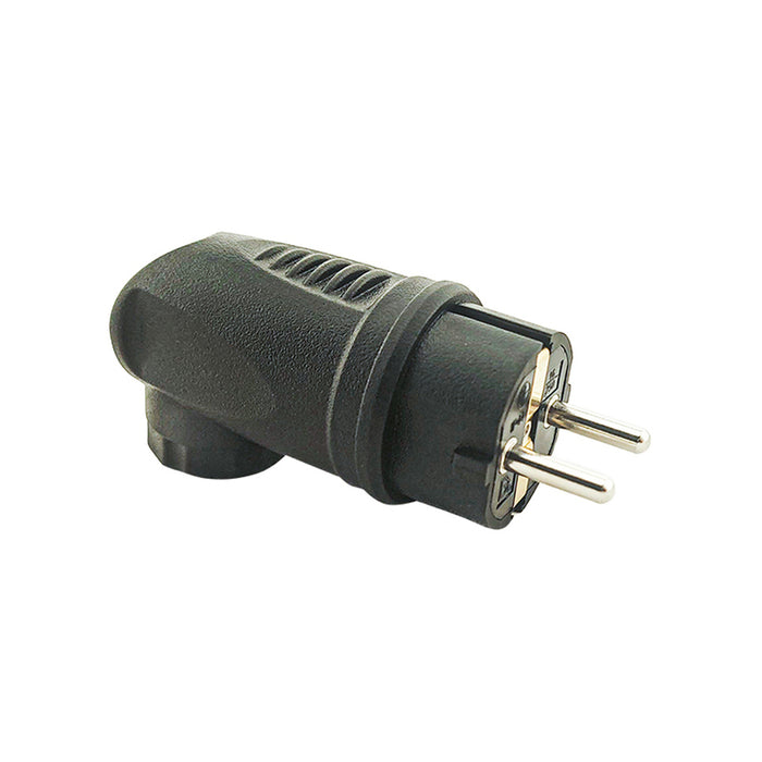CORNER RUBBERIZED PLUG IP44 BLACK VITO