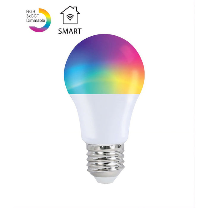 LED SMART BULB RGB+ 3CCT VITO 9W E27 855LM WI-FI SAGA PRO
