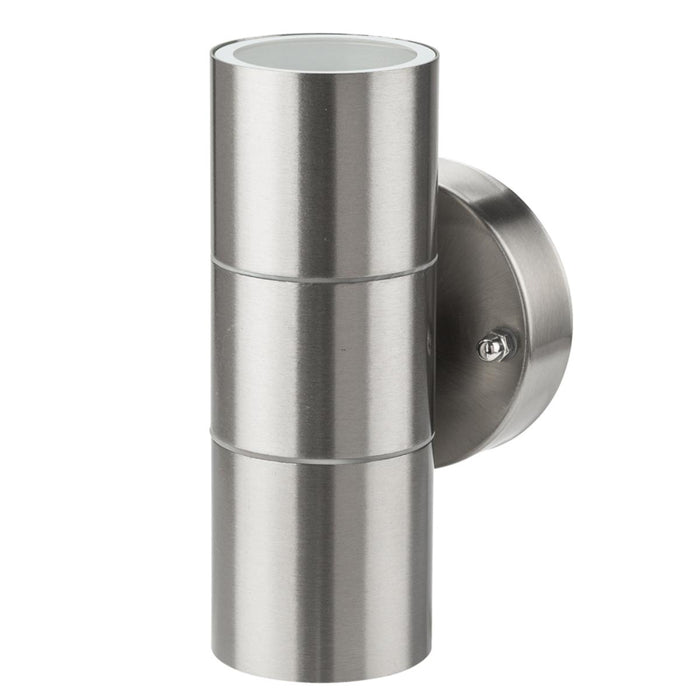 DOUBLE FACADE APPLIQUE 230V NICKEL MAT