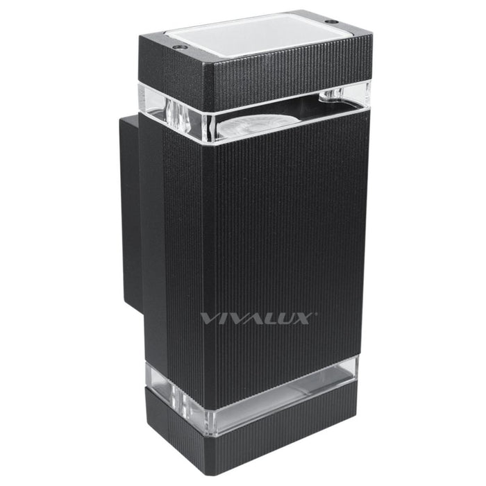 DOUBLE FACADE WALL LIGHT SIBIU 230V BLACK