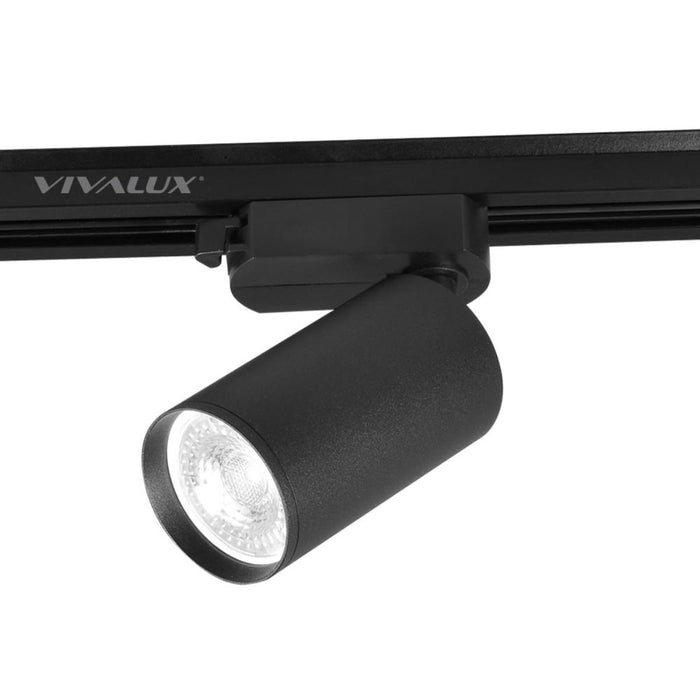 RAIL SPOT GU10 90MM BLACK VIVALUX LUX