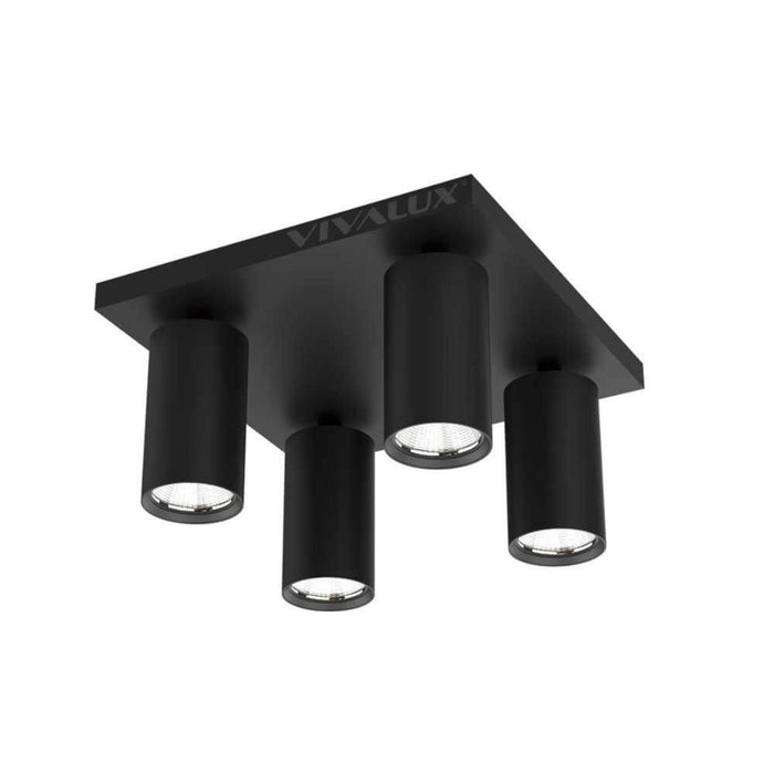 SPOTLIGHT 4XGU10 IP20 BLACK VIVALUX LUX