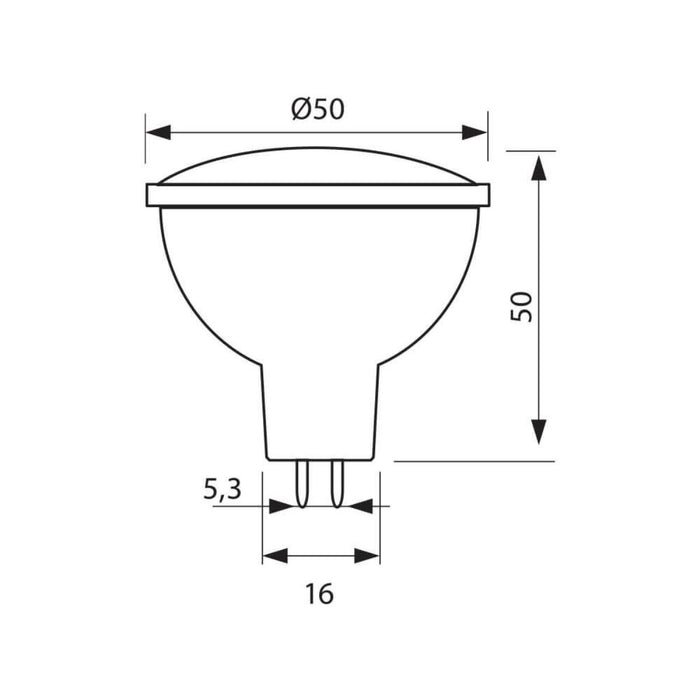 LED BULB G5.3 5W 4000K 350LM MR16 12V VIVALUX