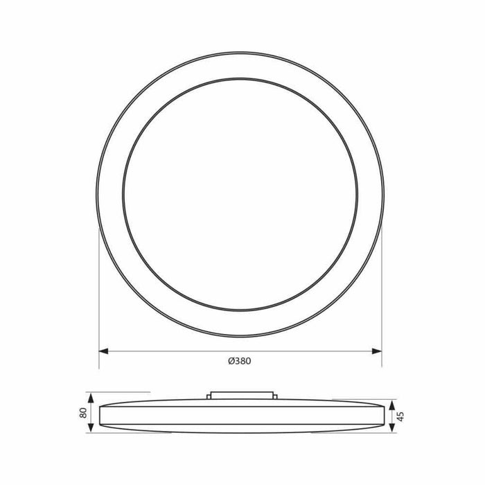 LED CEILING SIRI 32W 4000K IP44