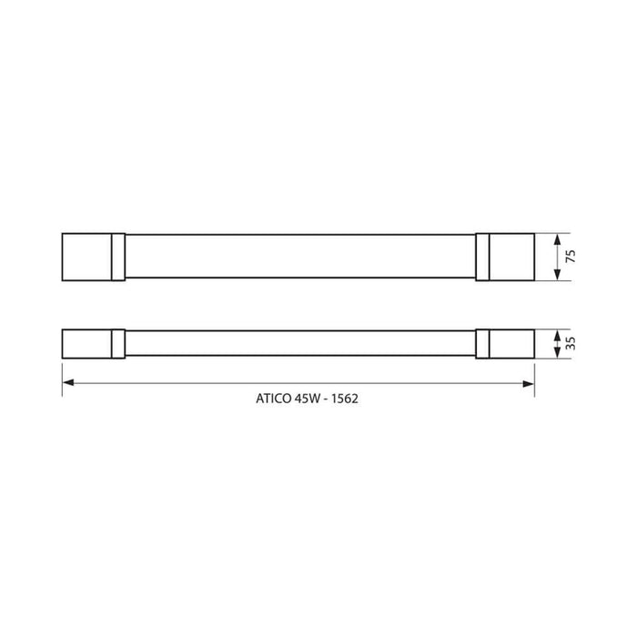 LED FLUID MOISTURE PROTECTED 150CM 45W, 4000K, IP65 VIVALUX ATICO