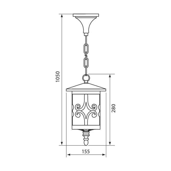 GARDEN LANTERN HANGING IP44 CAFE VIVALUX JARDIN