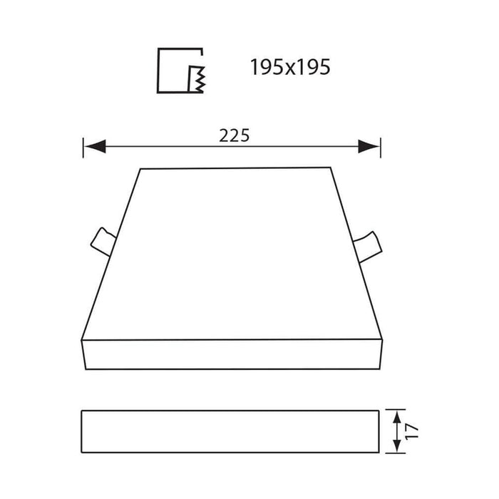 LED PANEL SQUARE 36W 4000K 3600LM VIVALUX QUADRA