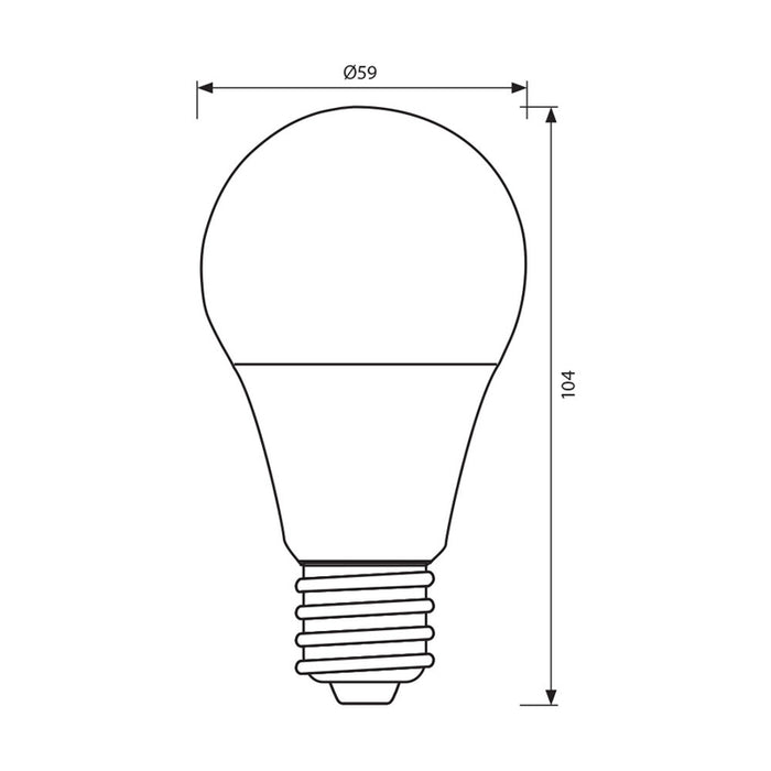 LED BULB E27 9W 4000K 806LM A60 VIVALUX
