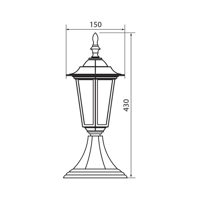 GARDEN LANTERN STANDING 40CM COFFEE E27 VIVALUX MARIBOR