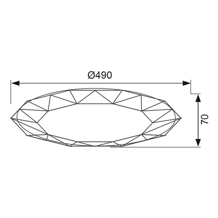 LED CEILING LAMP 60W F50 3000-6400K 4800LM DIMMABLE VIVALUX JEWEL