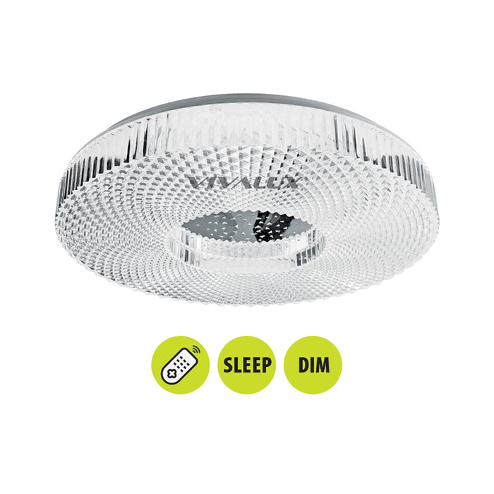 LED CEILING LAMP 75W 3000-6400K MULTIFUNCTIONAL+REMOTE VIVALUX ARIA
