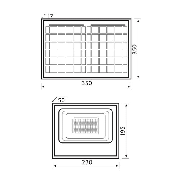 LED FLOODLIGHT 60W 550LM 6400K ISOLA + SOLAR PANEL VIVALUX ISOLA
