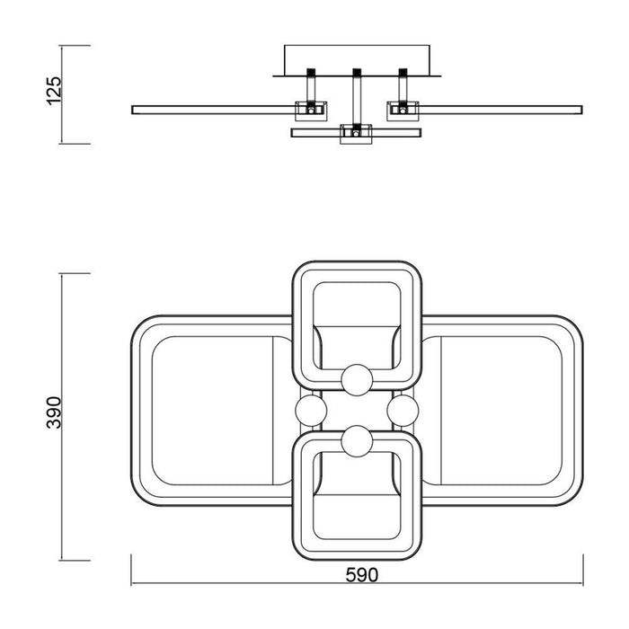 LED CEILING LAMP 74W 4000K 5906LM VIVALUX METRO