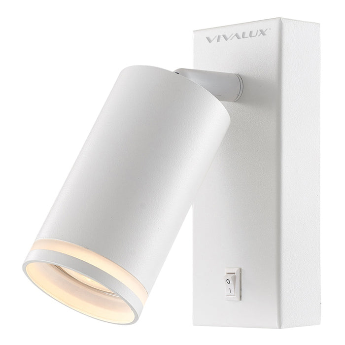 WALL SPOT WITH SWITCH GU10 WHITE VIVALUX KING