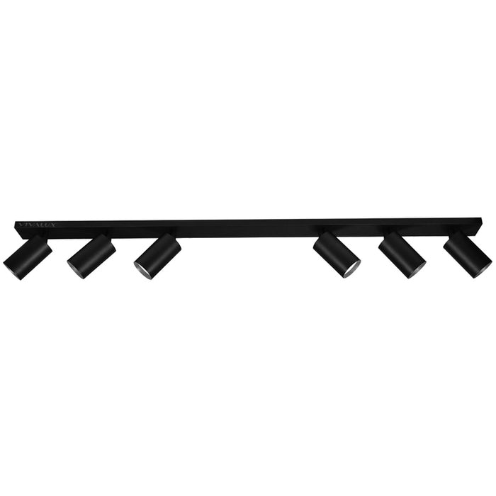 LINEAR SPOT 6XGU10 IP20 BLACK VIVALUX LUX