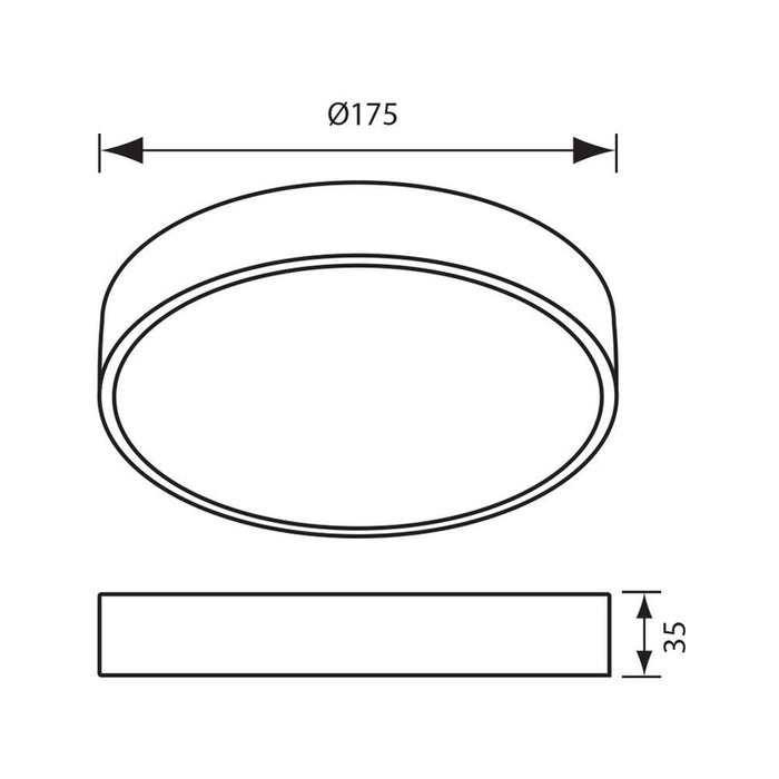 LED PANEL OUTER CIRCLE 18W 4000K Ф175 VIVALUX DARS