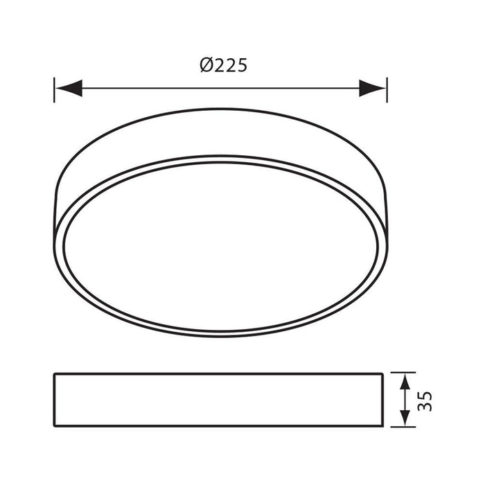 LED PANEL OUTER CIRCLE 24W 4000K Ф225 VIVALUX DARS