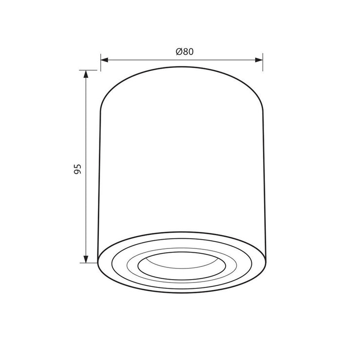 MOON FOR OUTDOOR MOUNTING GU10 WHITE IP54 VIVALUX INEZ