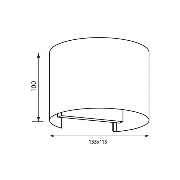LED FACADE FIXTURE BI-DIRECTIONAL CIRCLE 2X3W 4K IP54 VIVALUX STARK
