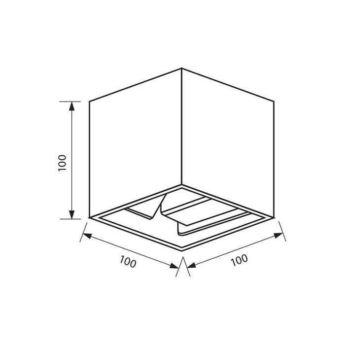 LED FACADE FIXTURE BI-DIRECTIONAL SQUARE 2X3W 4K IP54 VIVALUX STARK