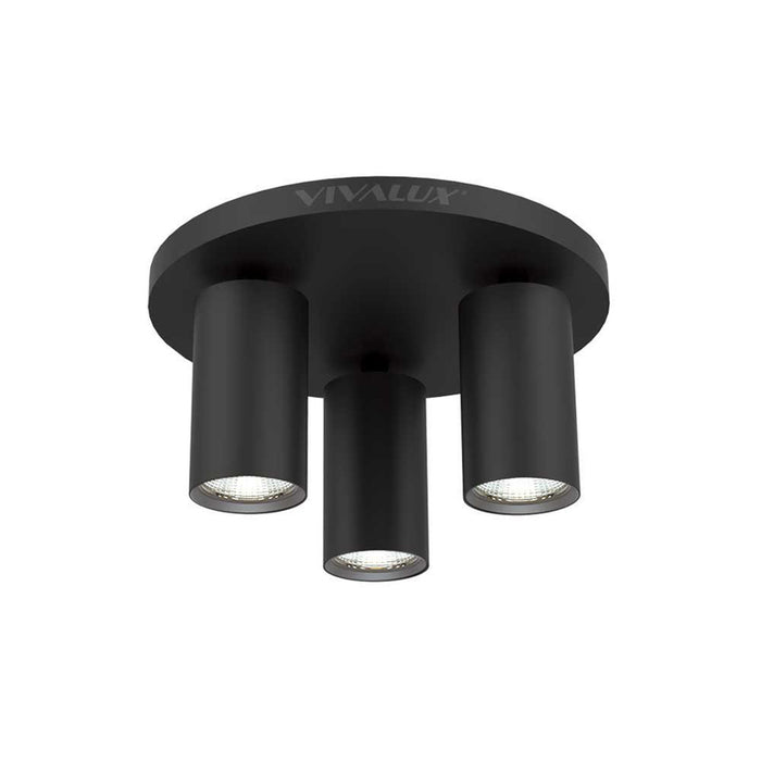 SPOT 3XGU10 BLACK VIVALUX LUX