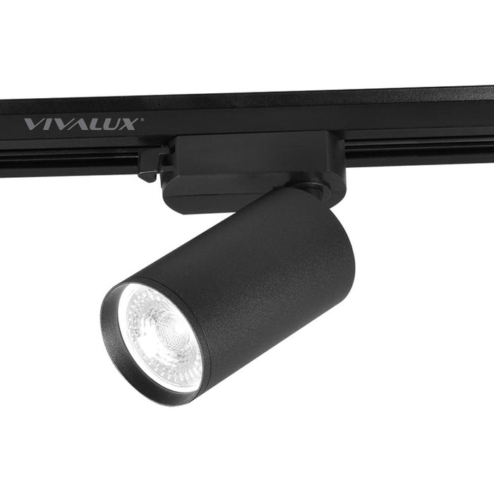 RAIL SPOT GU10 90MM BLACK VIVALUX LUX