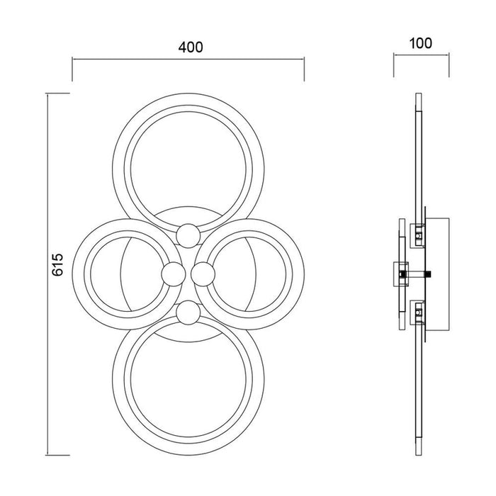 LED CEILING LAMP 51W 4000K WITH VIVALUX DOTS REMOTE CONTROL