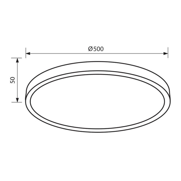 LED CEILING LAMP 45W 3000-6400K 50CM BLACK VIVALUX LUKA