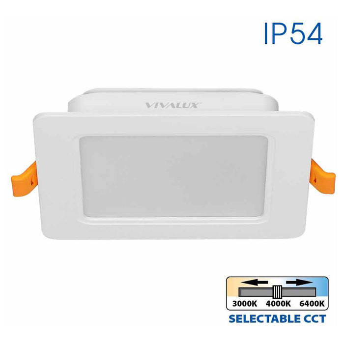 LED MOON 9W 3000K-4000K-6400K IP54 SQUARE FOR BUILT-IN VIVALUX KAPI