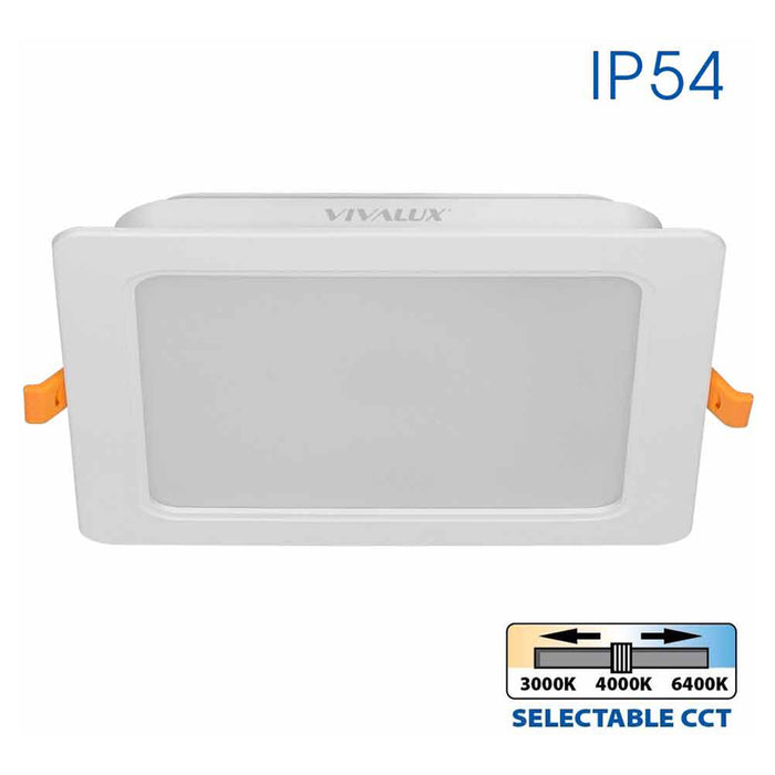 LED MOON 18W 3000K-4000K-6400K IP54 SQUARE FOR BUILT-IN VIVALUX KAPI