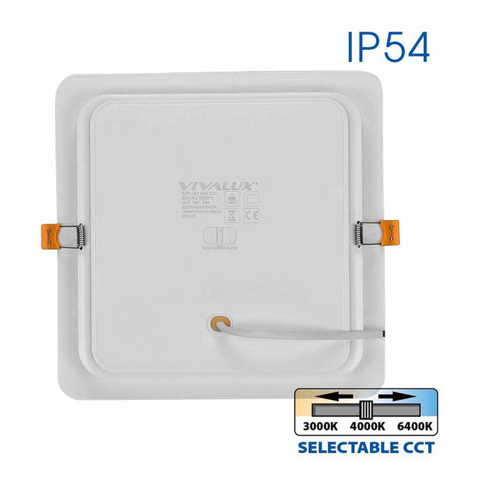 LED MOON 24W 3000K-4000K-6400K IP54 SQUARE FOR BUILT-IN VIVALUX KAPI
