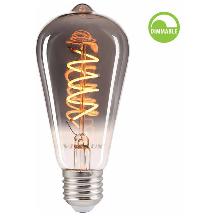 LED BULB E27 4W 1800K 100LM STS64 FILAMENT DIMMABLE VIVALUX FLICK SMOKE