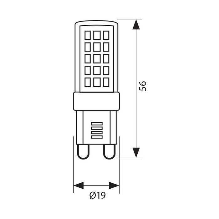 LED BULB G9 4.8W 3000K 530LM VIVALUX